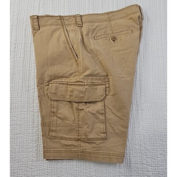 Cremieux Premium Denim Men's Cargo Shorts 42W Stretch Khaki Six Pockets EUC LN - Picture 8 of 13